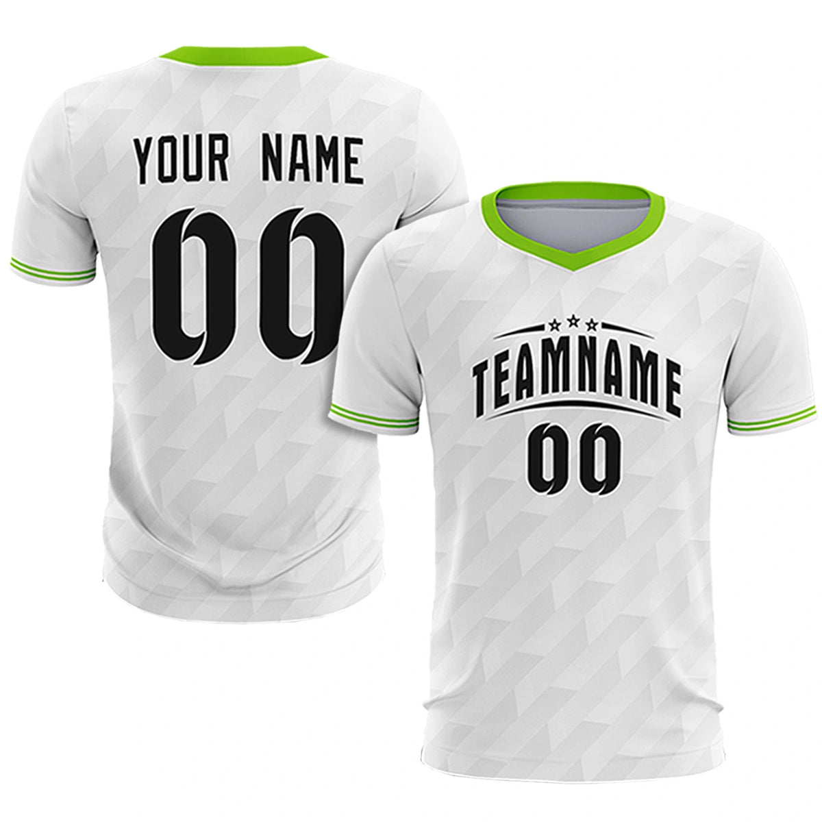 Custom White Neon Green Training Uniform Soccer Sets Jersey