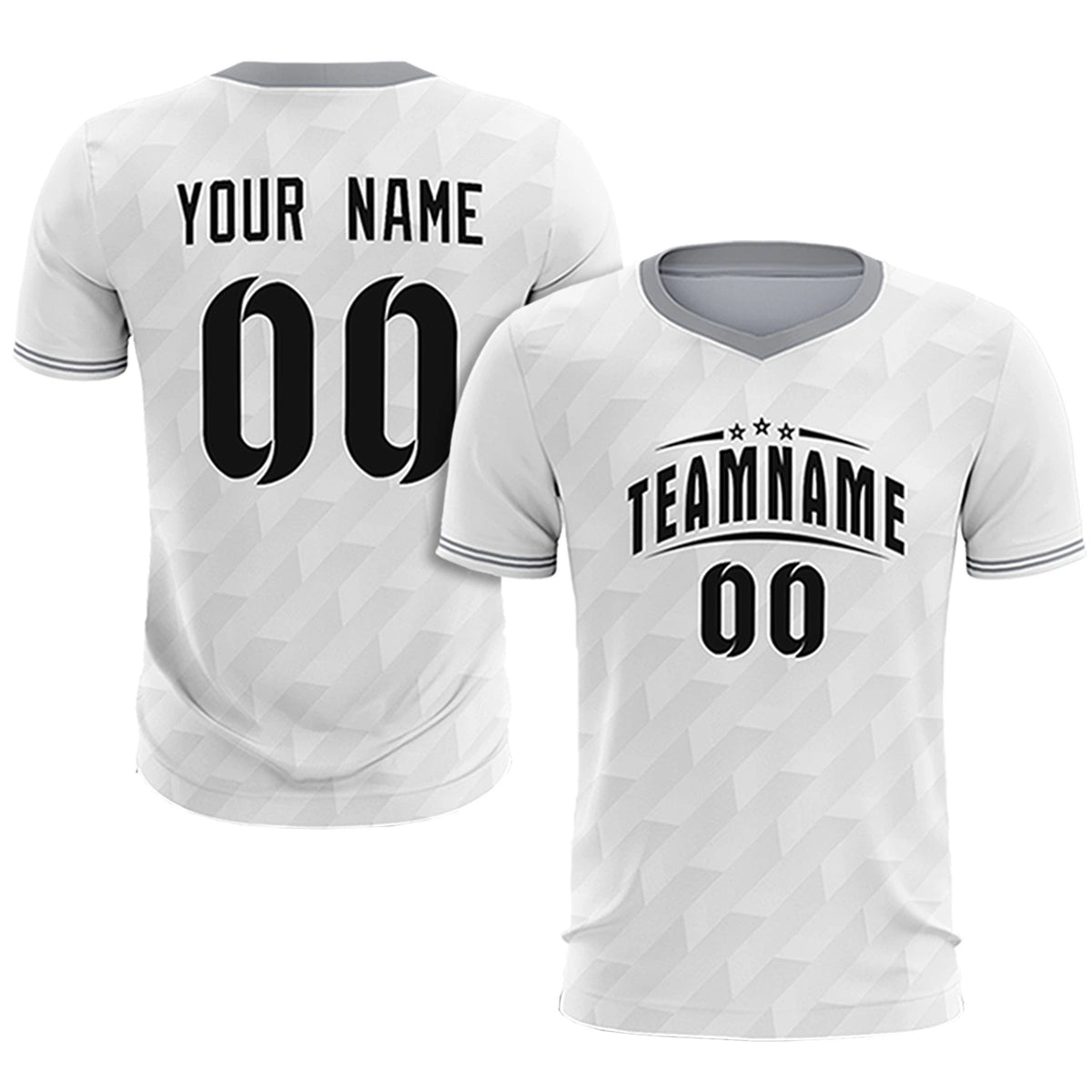 Custom White Gray Training Uniform Soccer Sets Jersey