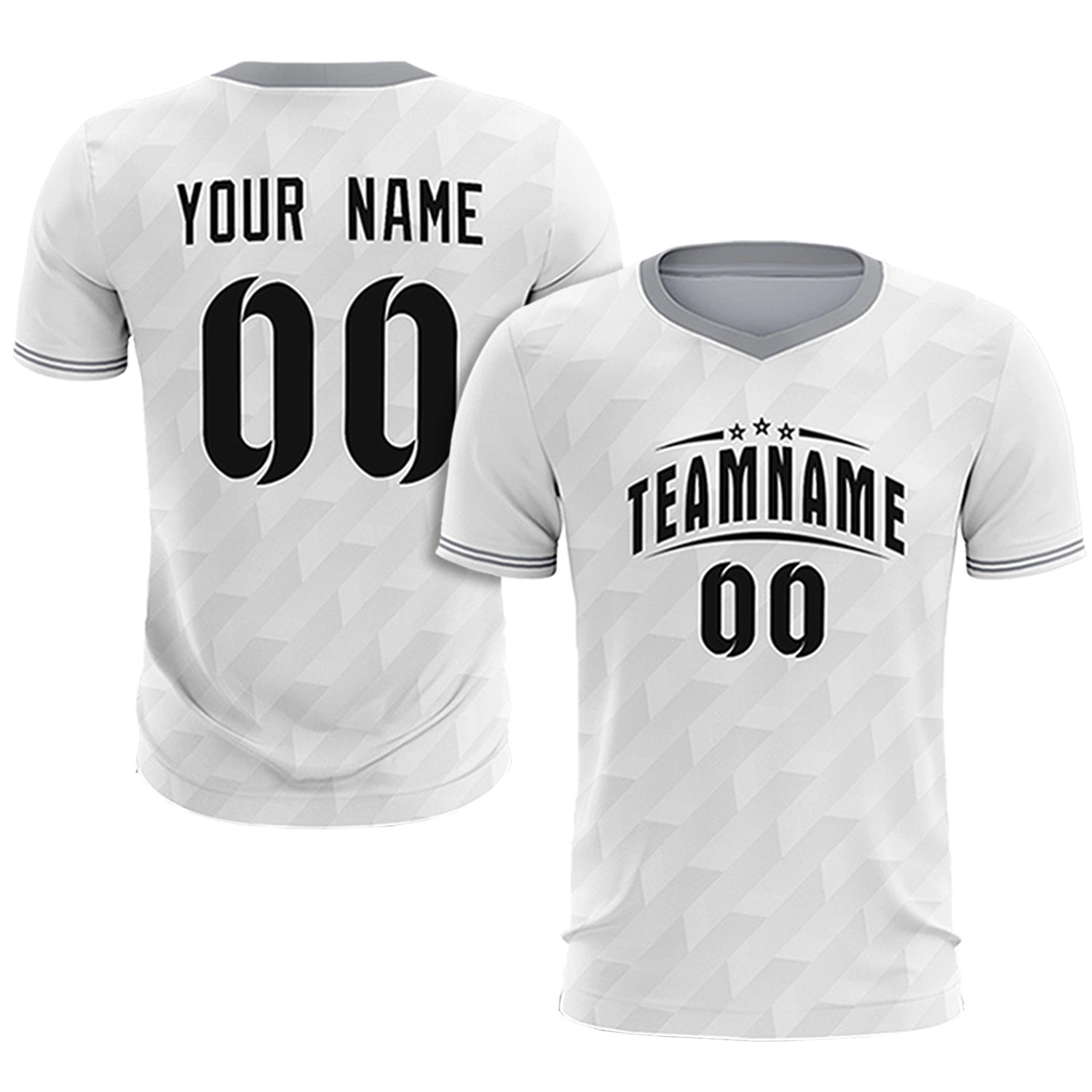 Custom White Gray Training Uniform Soccer Sets Jersey