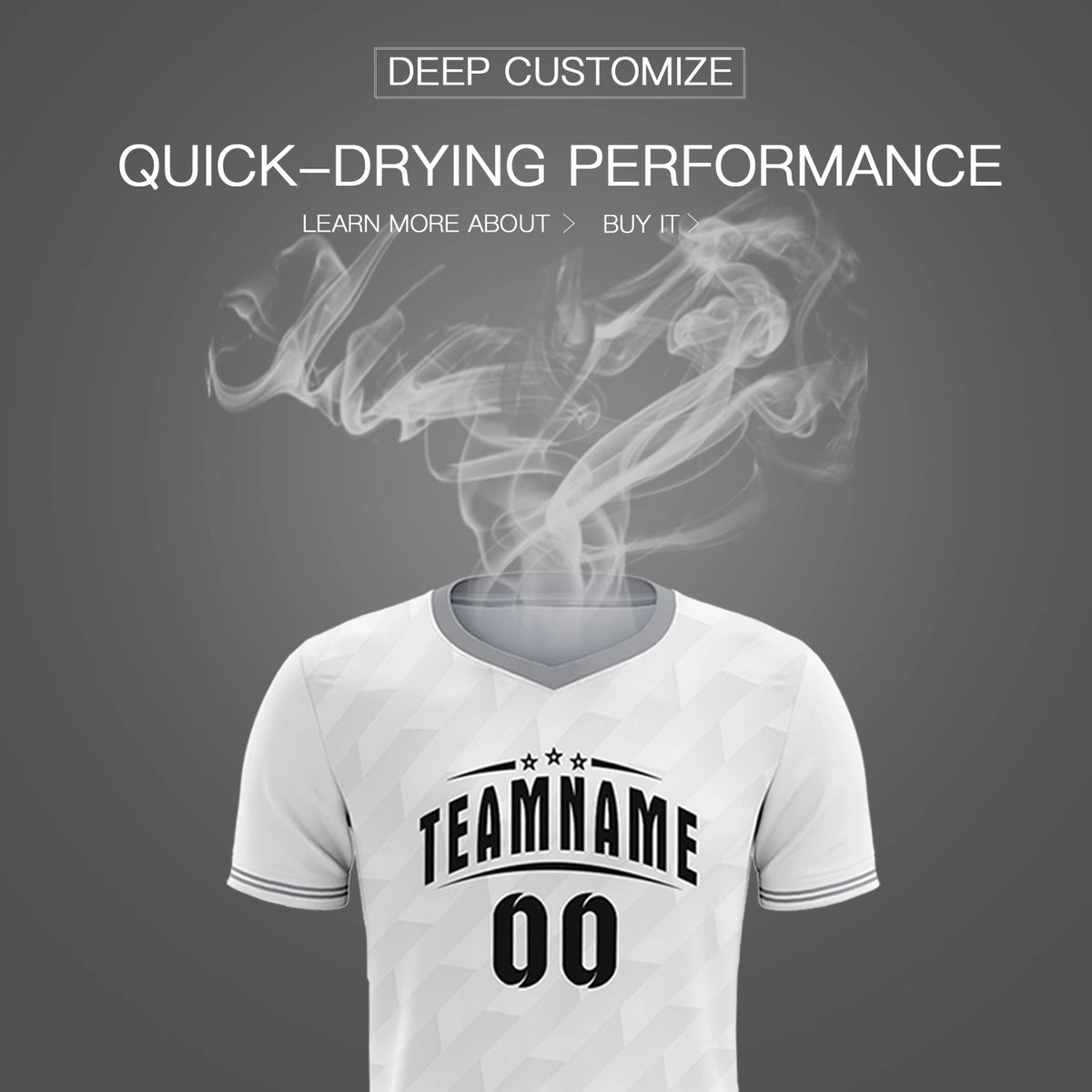 Custom White Gray Training Uniform Soccer Sets Jersey