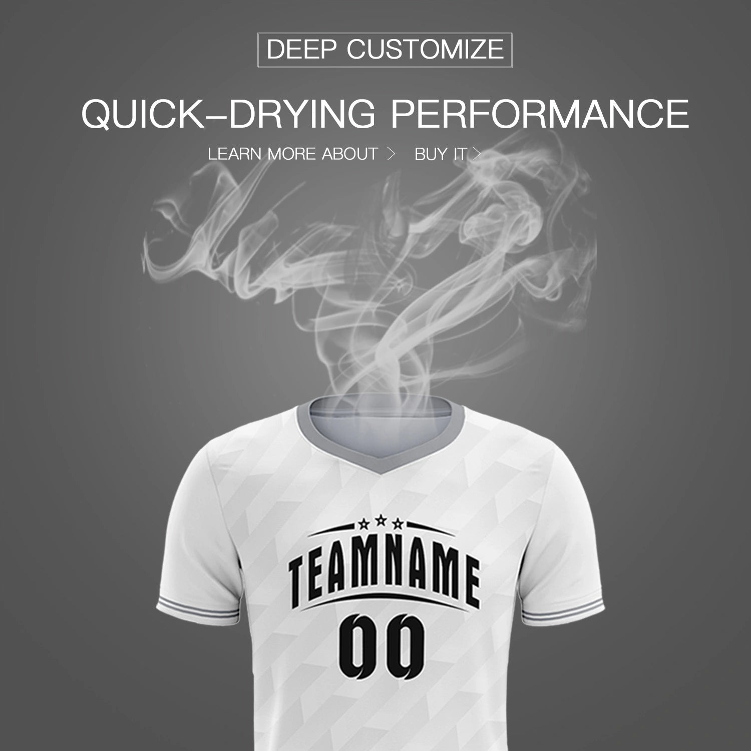 Custom White Gray Training Uniform Soccer Sets Jersey