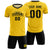 Custom Gold01 Black Training Uniform Soccer Sets Jersey