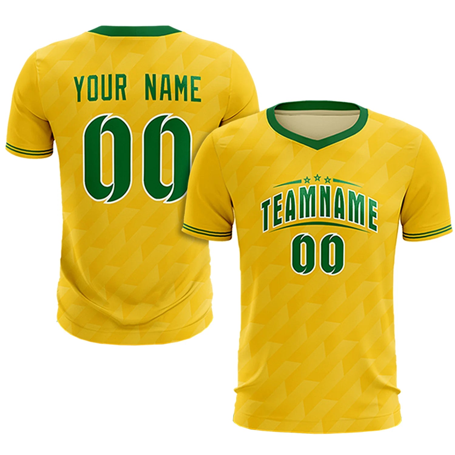 Custom Gold01 Kelly Green Training Uniform Soccer Sets Jersey