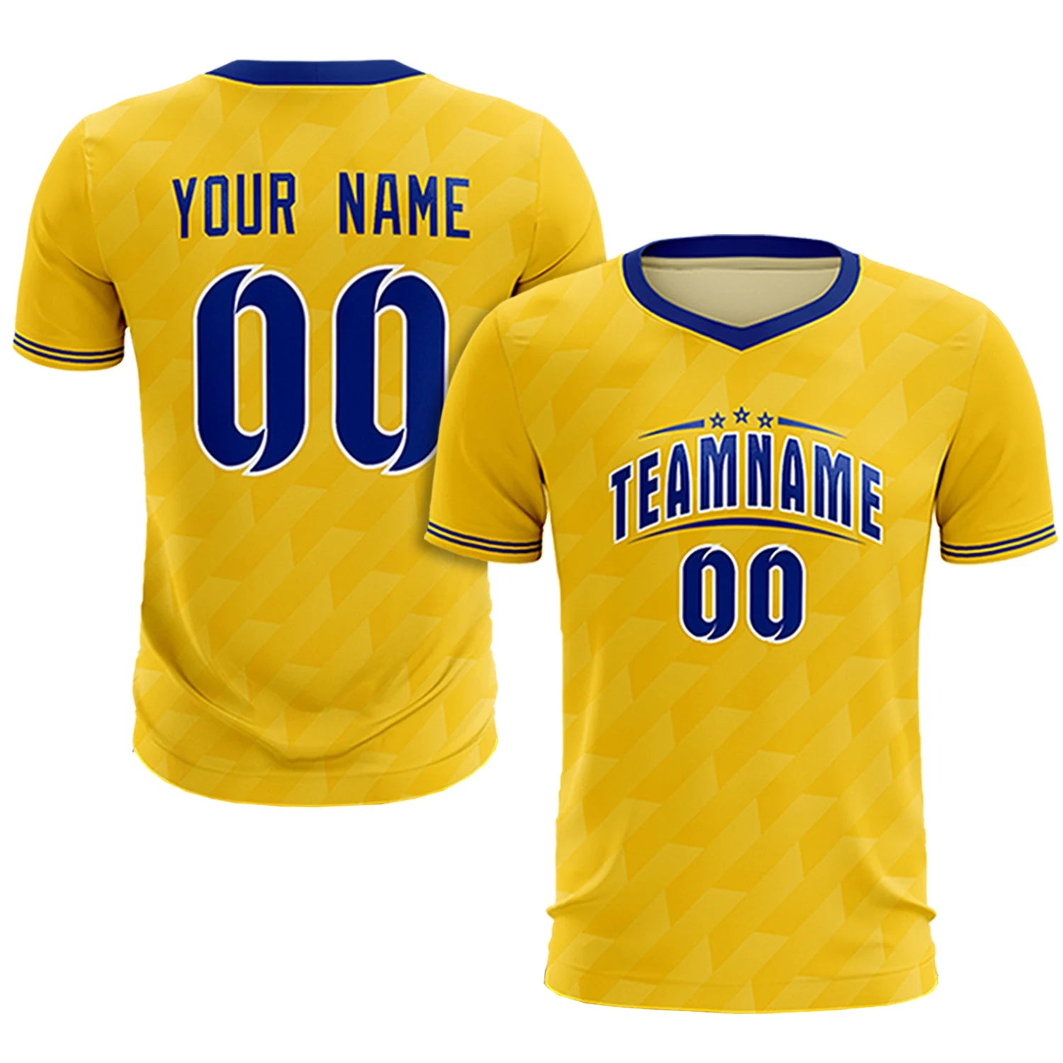 Custom Gold01 Royal Blue Training Uniform Soccer Sets Jersey