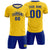 Custom Gold01 Royal Blue Training Uniform Soccer Sets Jersey