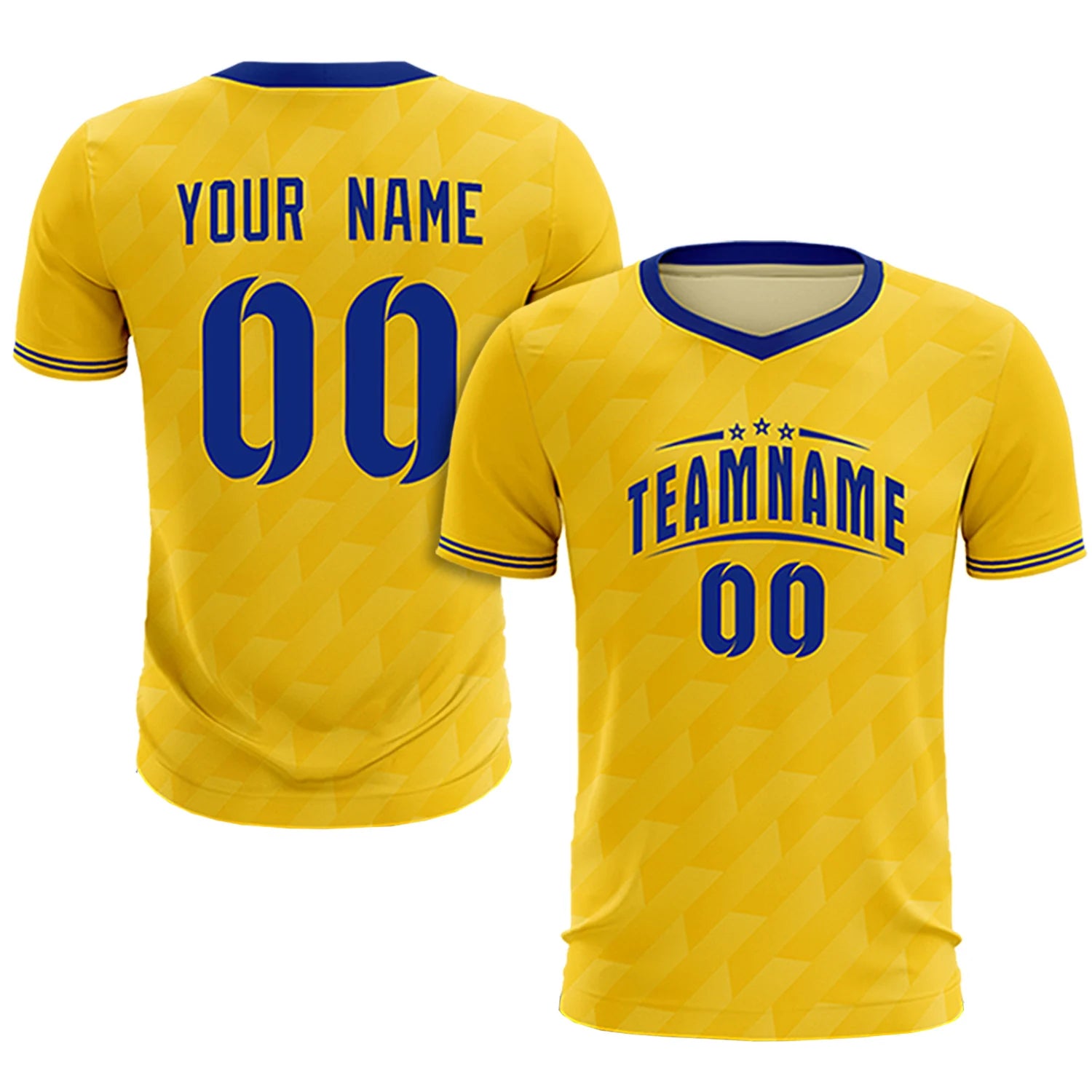 Custom Gold01 Royal Blue Training Uniform Soccer Sets Jersey