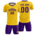 Custom Gold01 Purple Training Uniform Soccer Sets Jersey