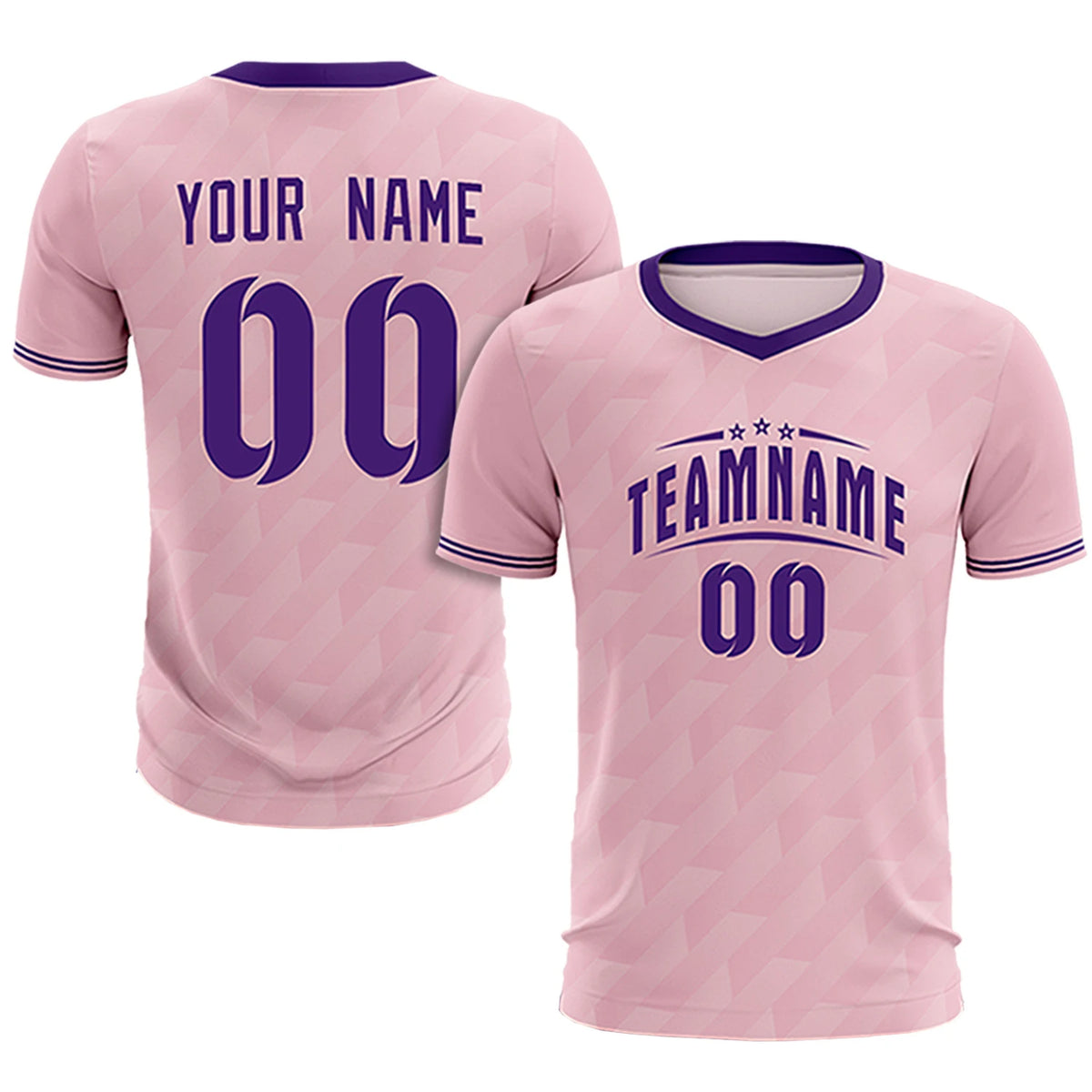 Custom Light Pink Purple Training Uniform Soccer Sets Jersey
