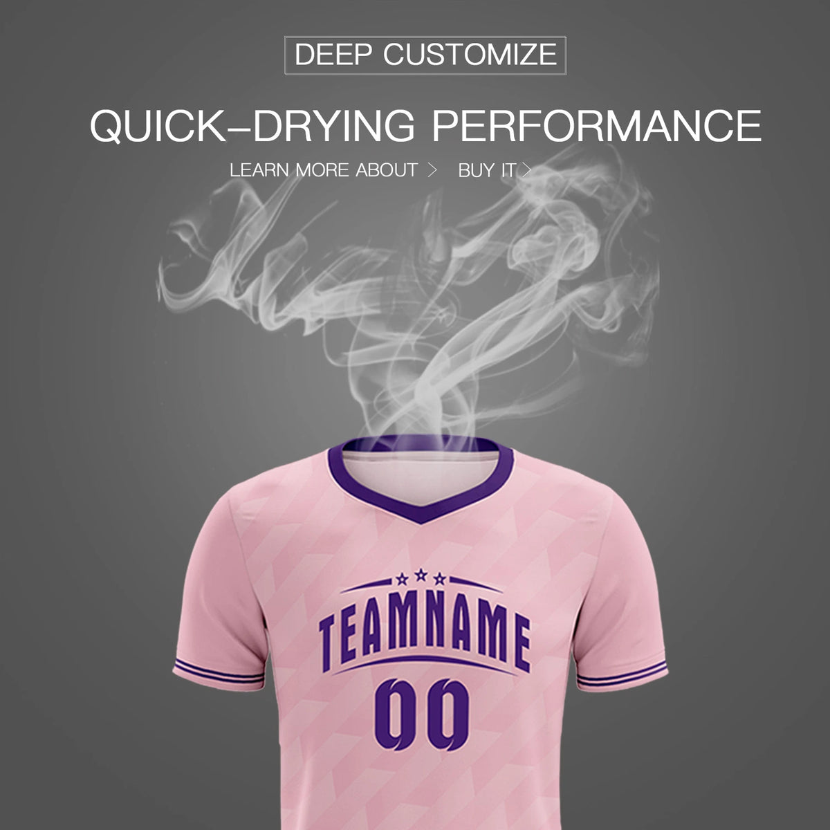 Custom Light Pink Purple Training Uniform Soccer Sets Jersey
