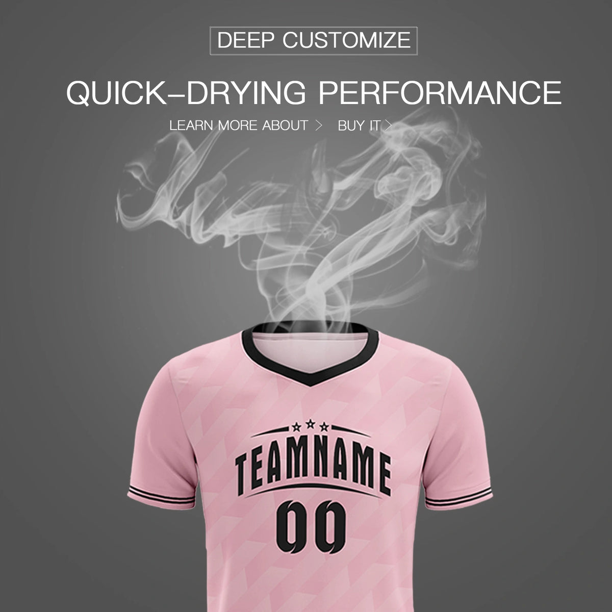 Custom Light Pink Black Training Uniform Soccer Sets Jersey