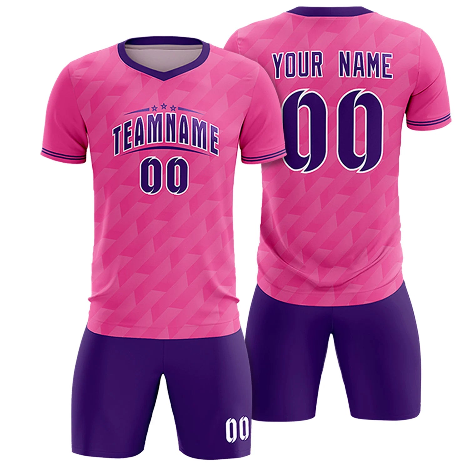Custom Pink Purple Training Uniform Soccer Sets Jersey