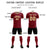 Custom Crimson Khaki Training Uniform Soccer Sets Jersey