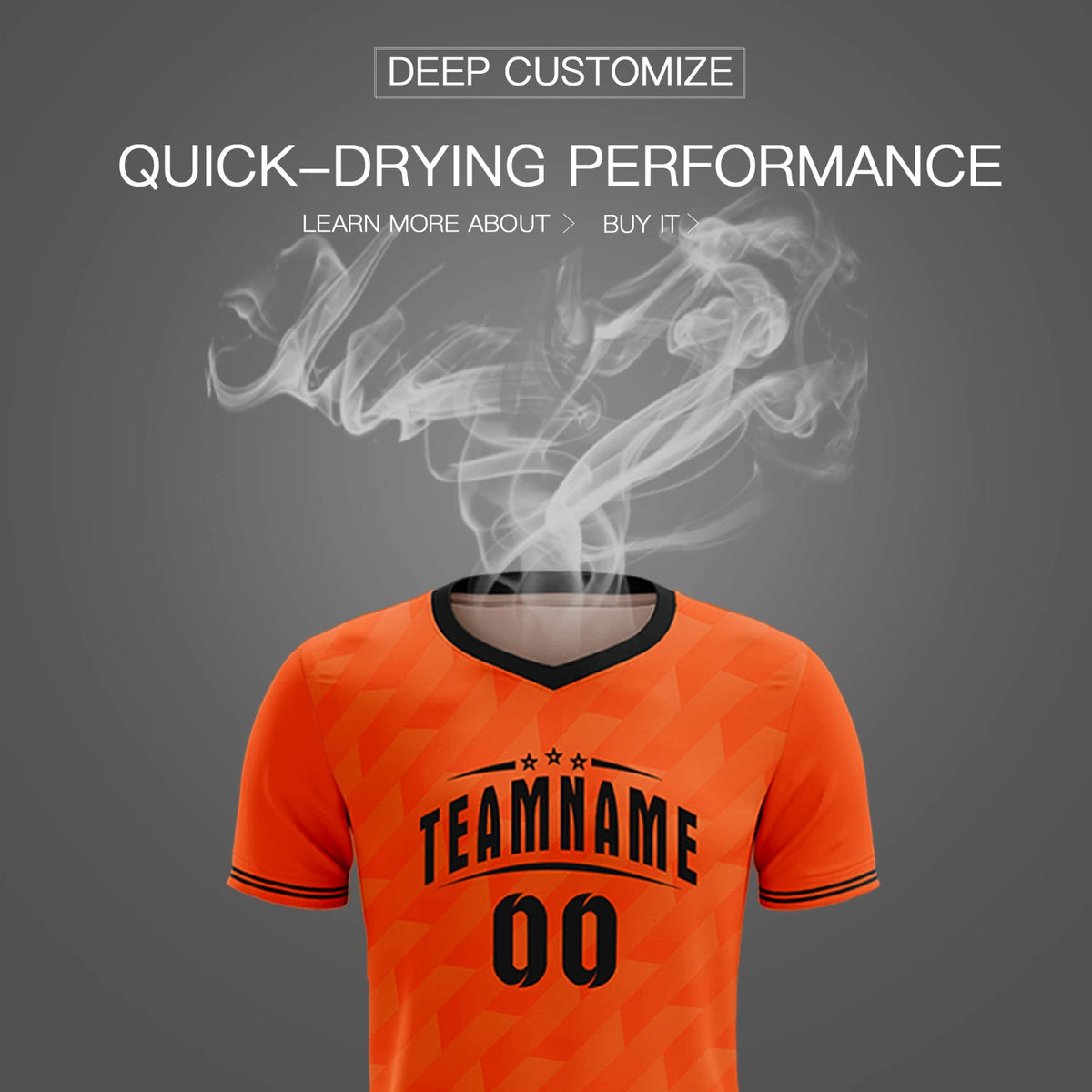 Custom Orange Black Training Uniform Soccer Sets Jersey