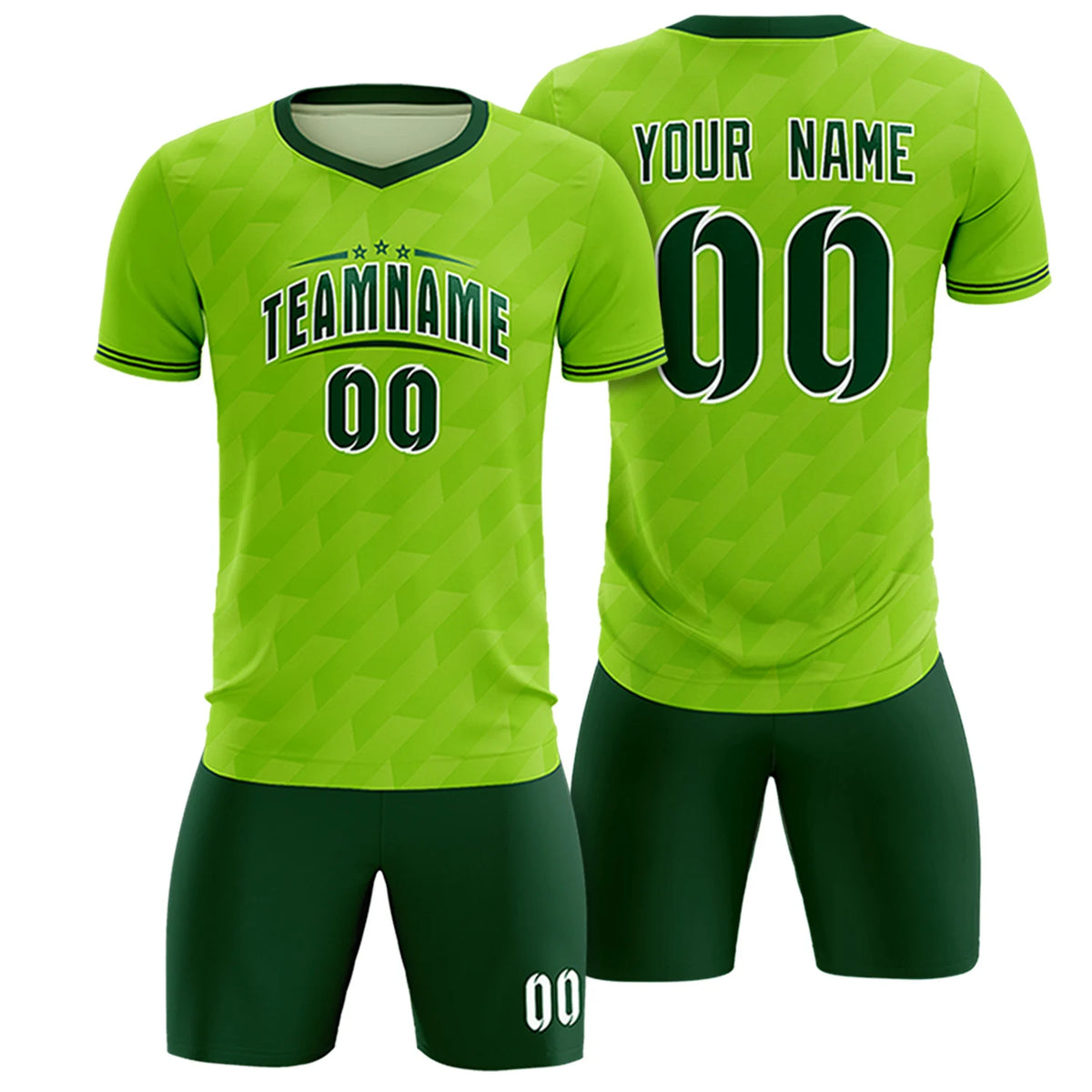 Custom Neon Green Green Training Uniform Soccer Sets Jersey
