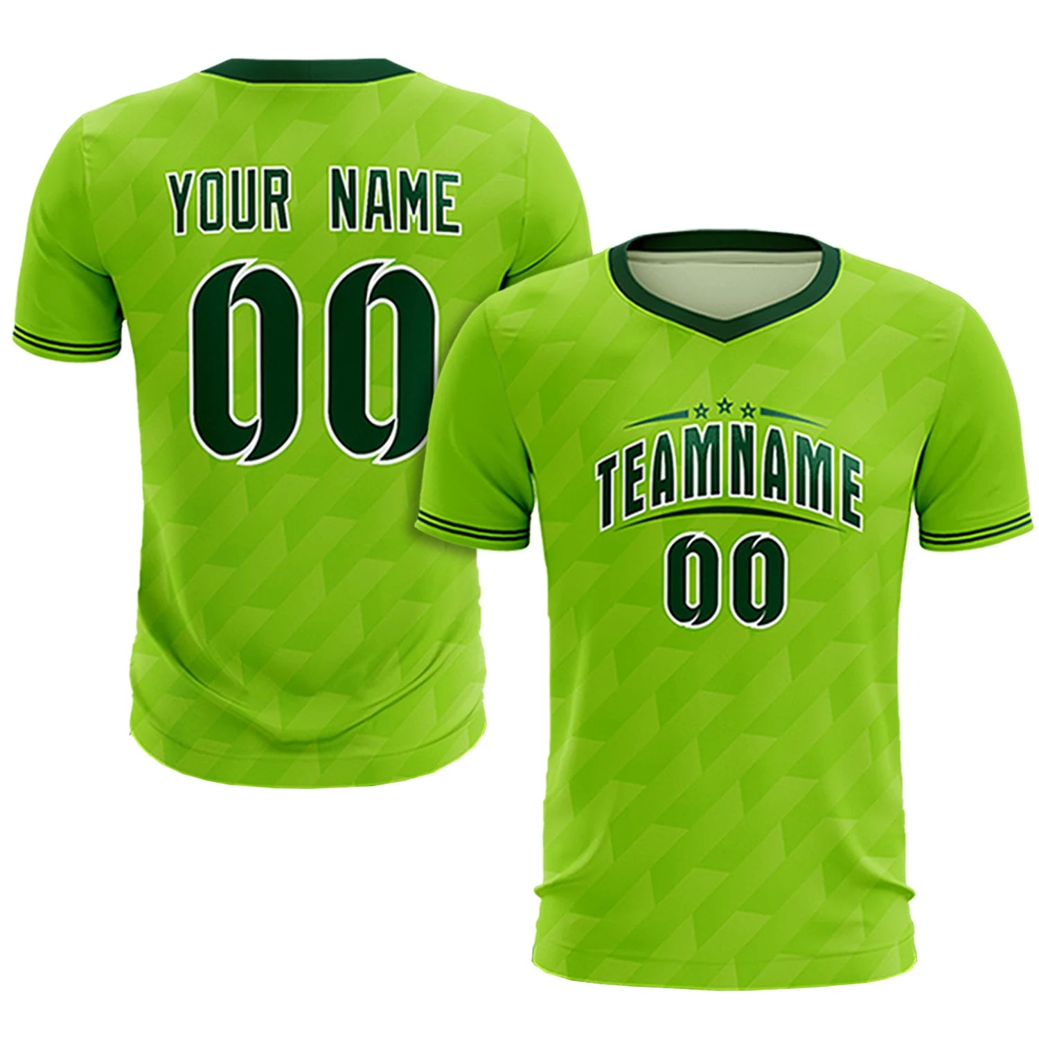 Custom Neon Green Green Training Uniform Soccer Sets Jersey