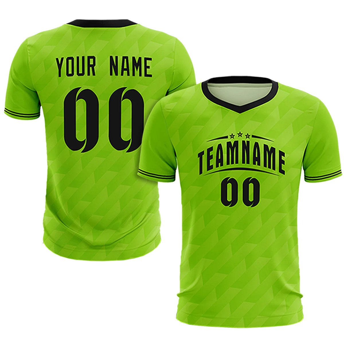 Custom Neon Green Black Training Uniform Soccer Sets Jersey