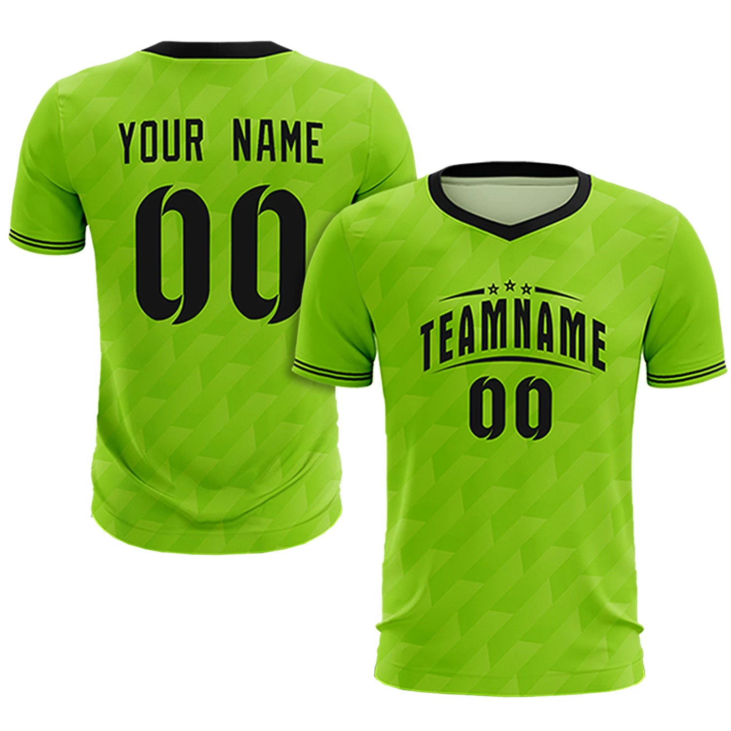 Custom Neon Green Black Training Uniform Soccer Sets Jersey