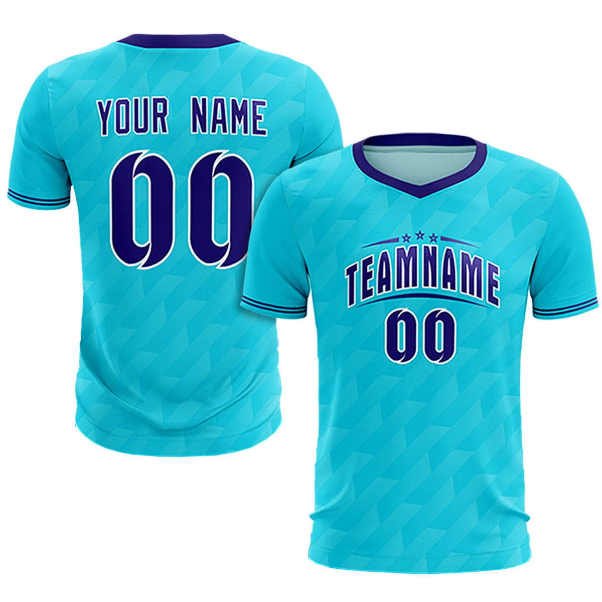 Custom Sky Blue Purple Training Uniform Soccer Sets Jersey