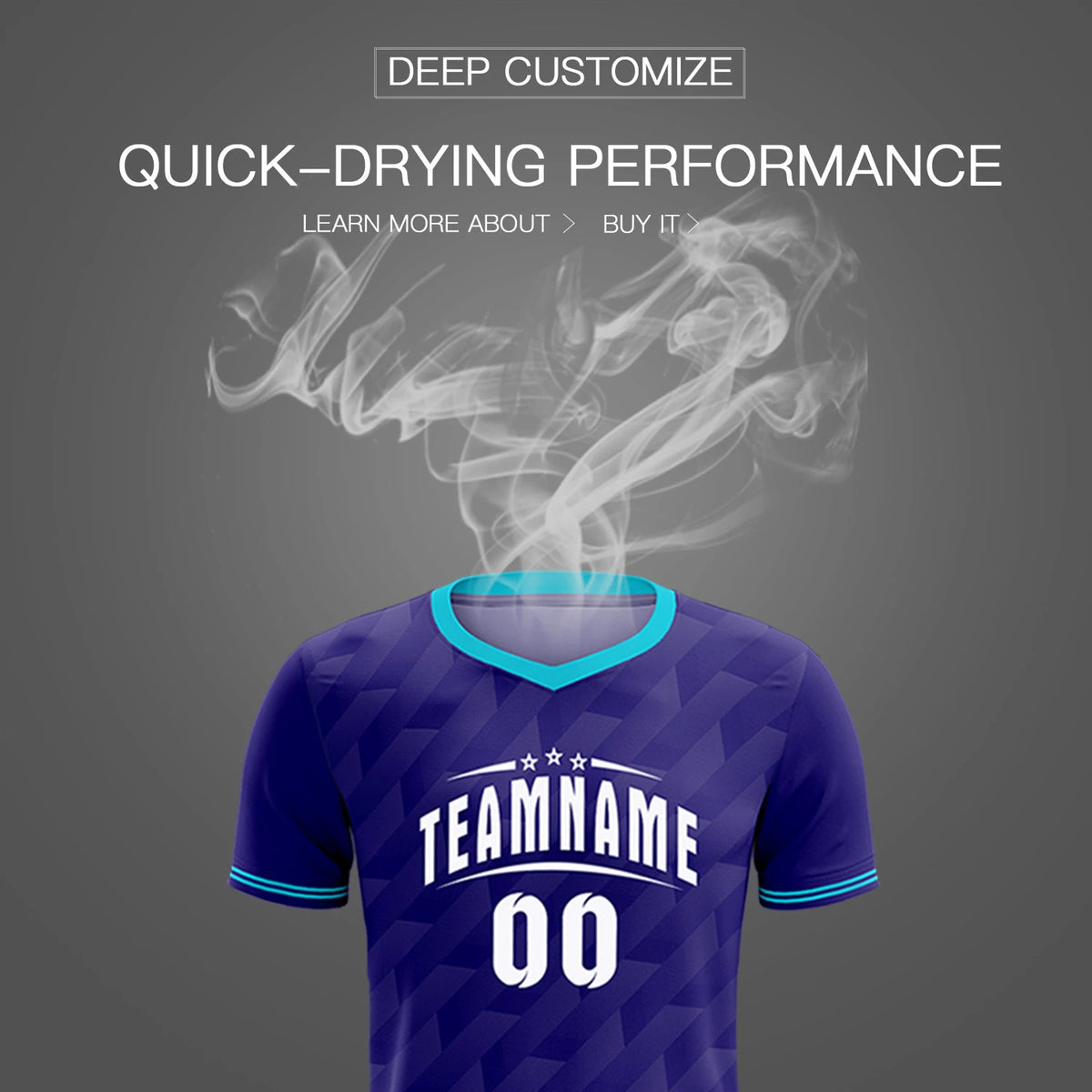 Custom Purple Sky Blue Training Uniform Soccer Sets Jersey
