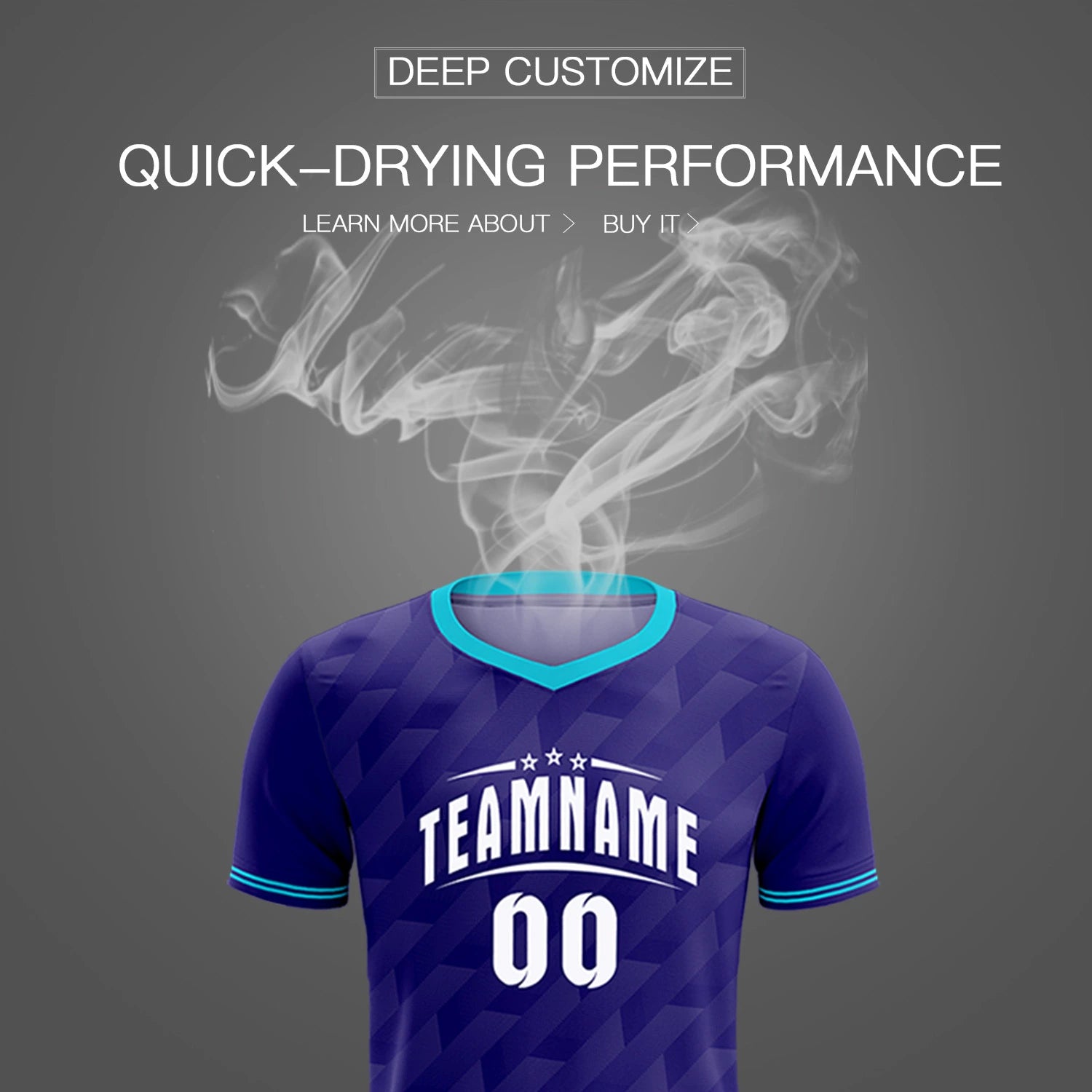 Custom Purple Sky Blue Training Uniform Soccer Sets Jersey