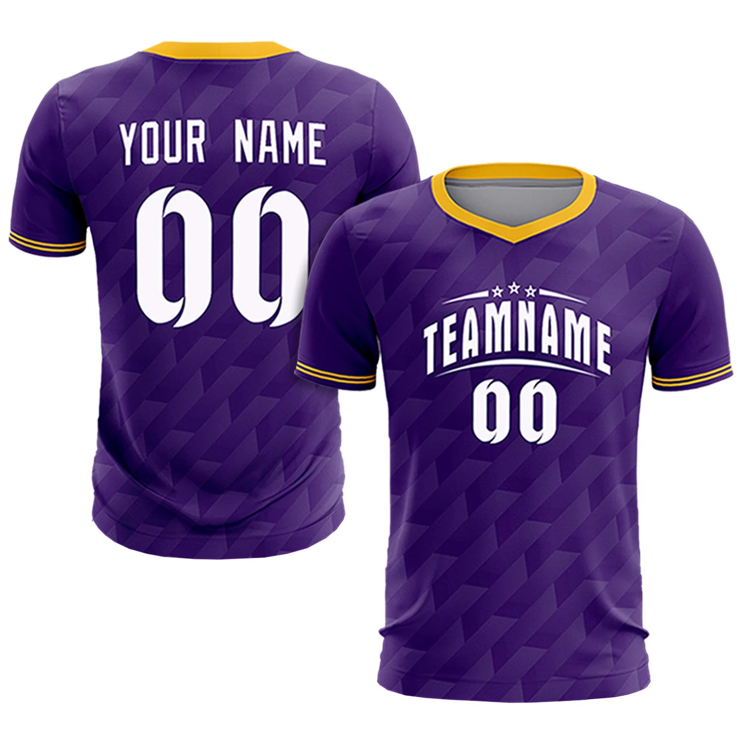 Custom Purple Gold01 Training Uniform Soccer Sets Jersey