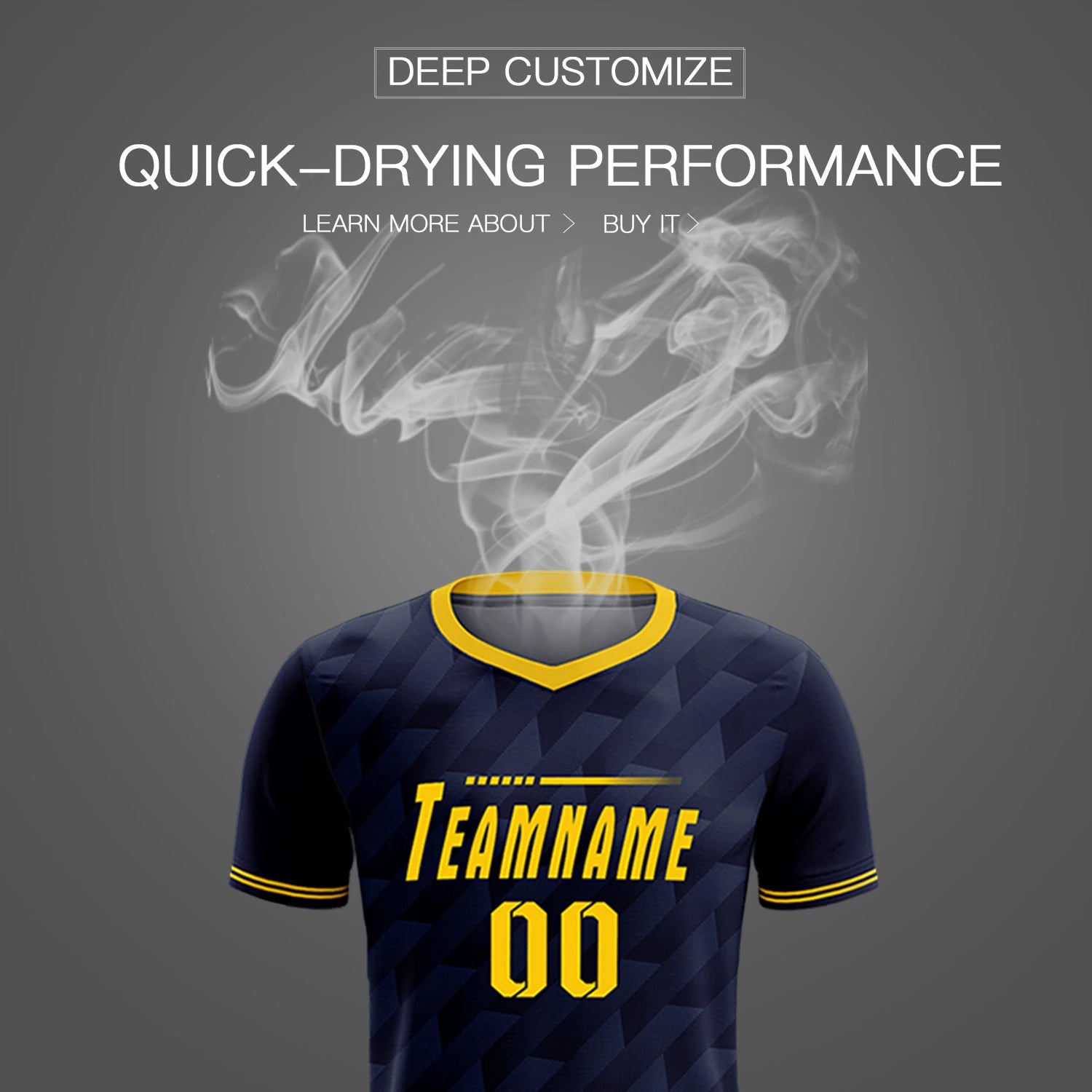 Custom Navy Gold01 Training Uniform Soccer Sets Jersey