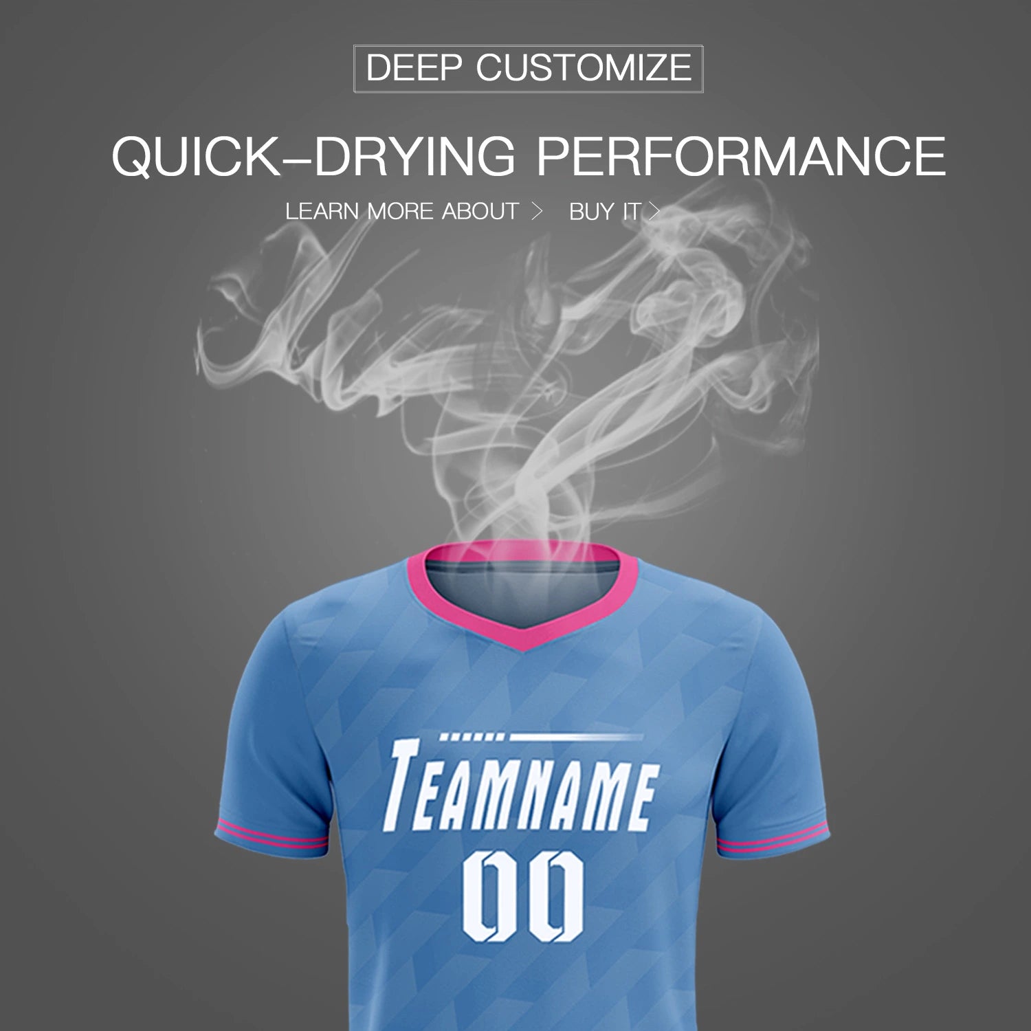 Custom Light Blue Pink Training Uniform Soccer Sets Jersey