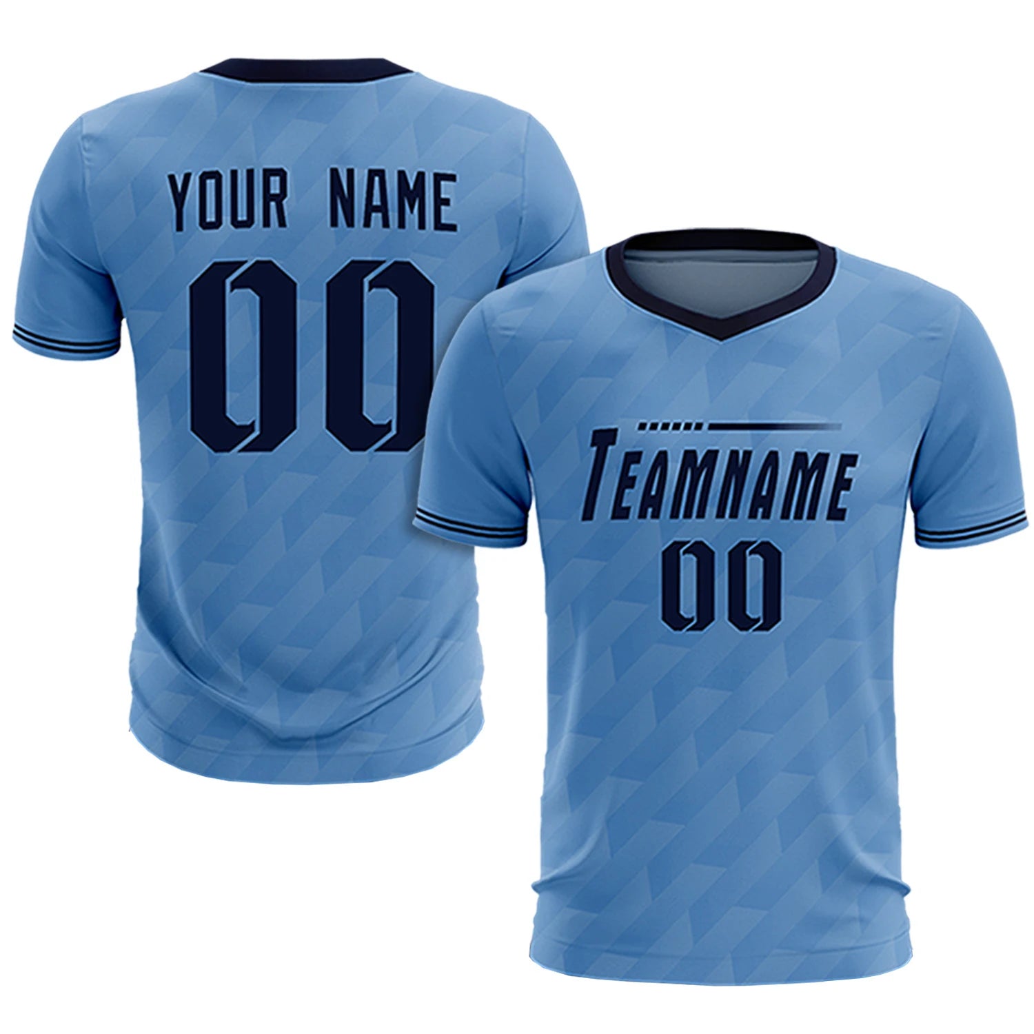 Custom Light Blue Navy Training Uniform Soccer Sets Jersey