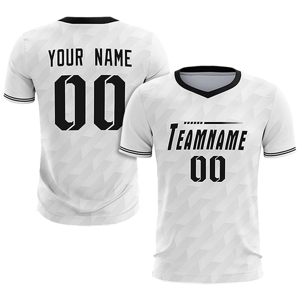 Custom White Black Training Uniform Soccer Sets Jersey