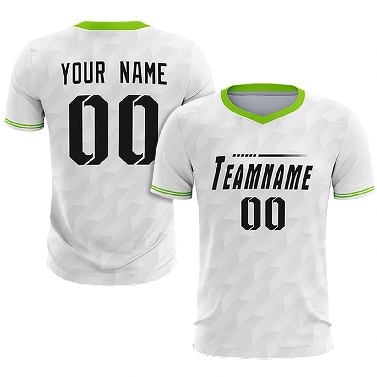 Custom White Neon Green Training Uniform Soccer Sets Jersey