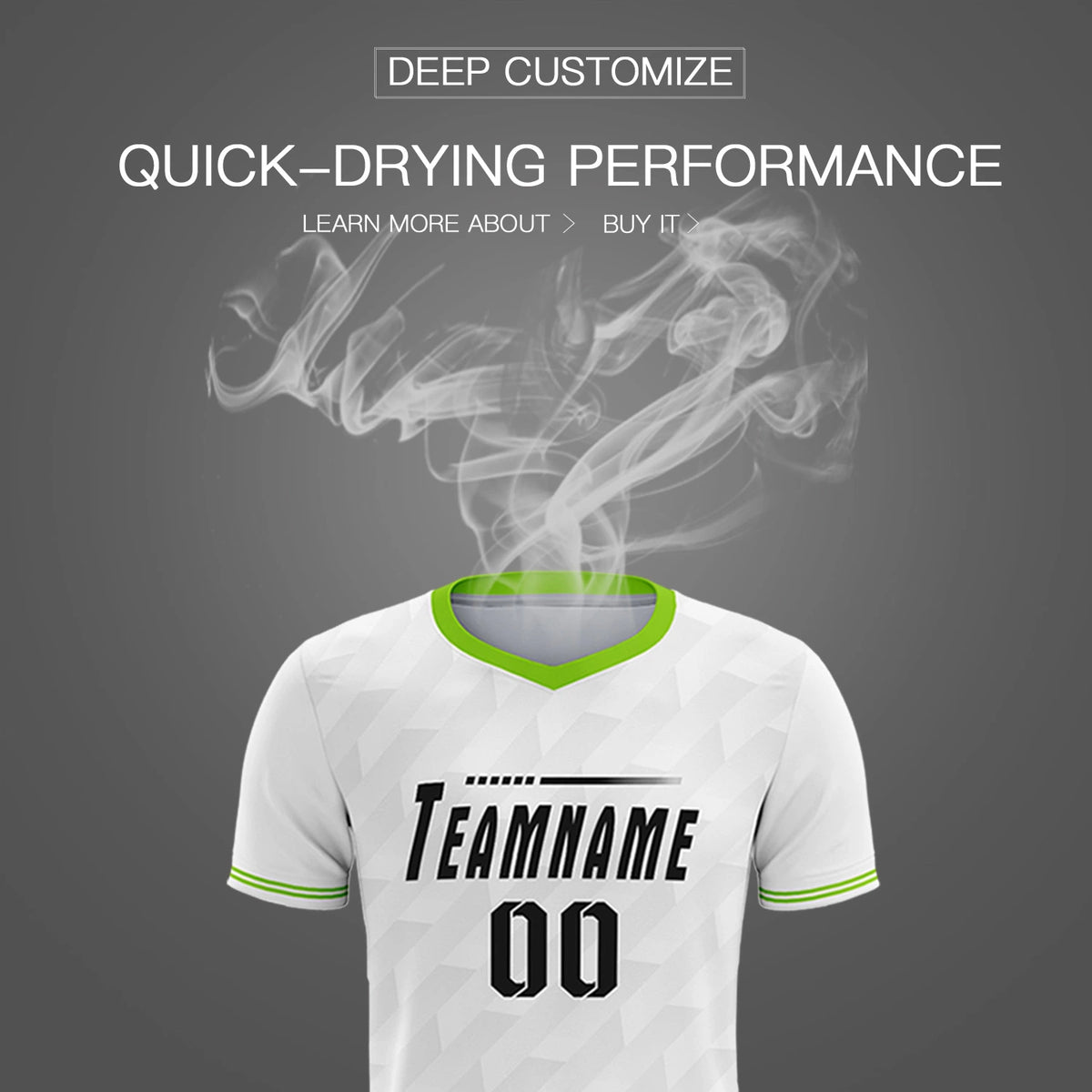 Custom White Neon Green Training Uniform Soccer Sets Jersey