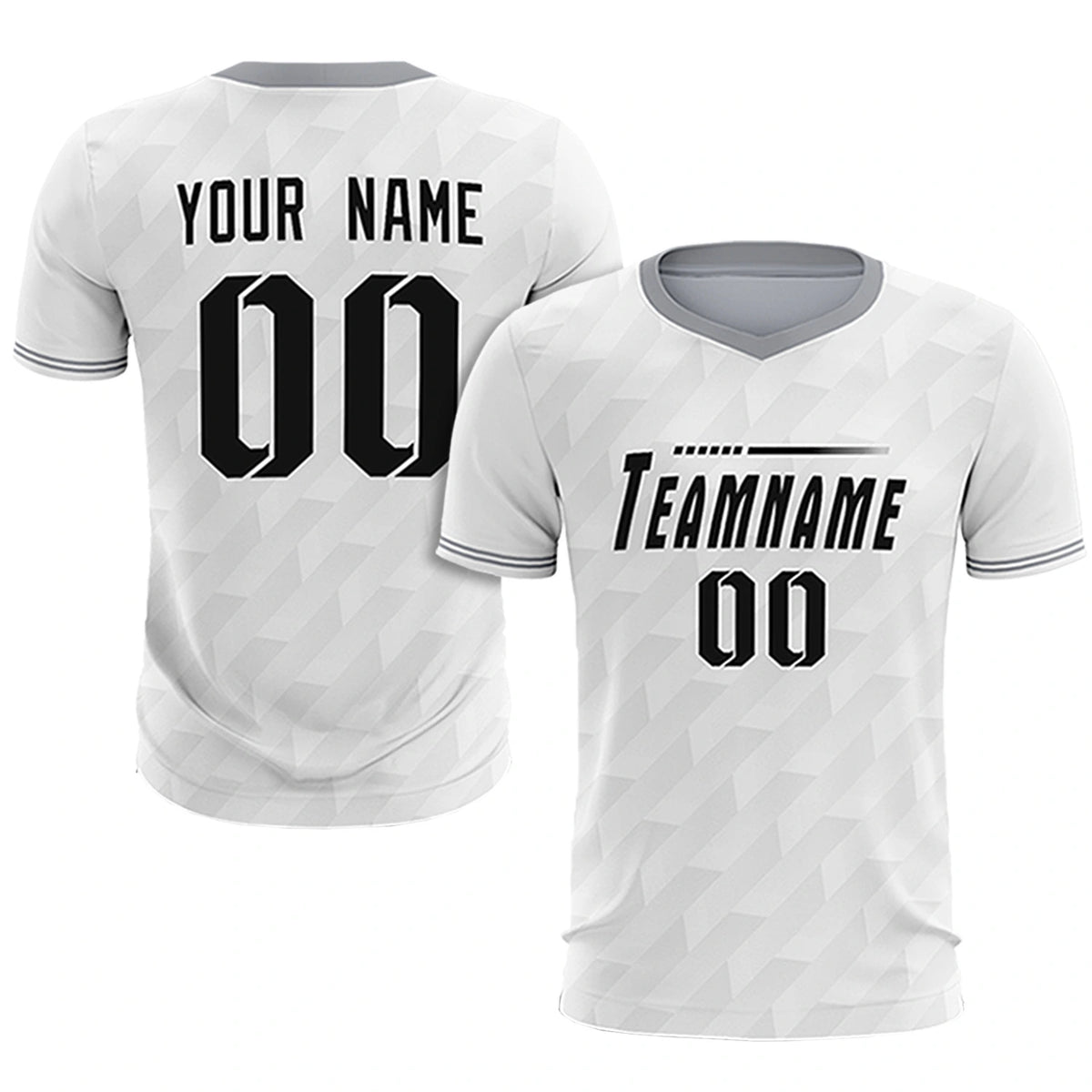 Custom White Gray Training Uniform Soccer Sets Jersey