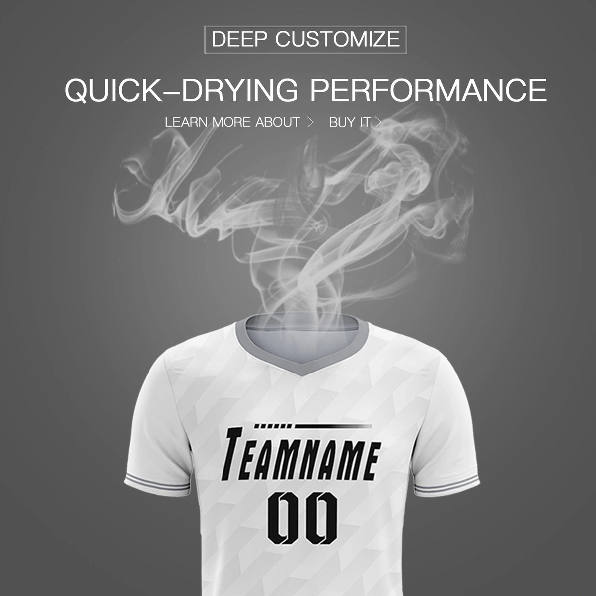 Custom White Gray Training Uniform Soccer Sets Jersey
