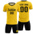 Custom Gold01 Black Training Uniform Soccer Sets Jersey