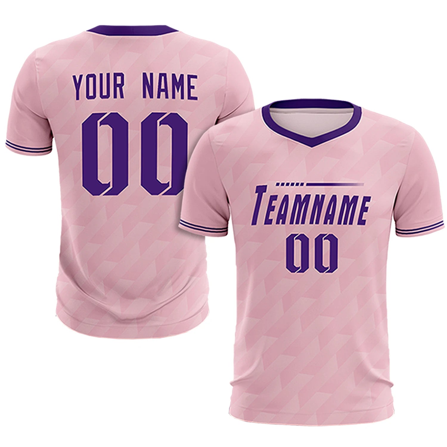Custom Light Pink Purple Training Uniform Soccer Sets Jersey