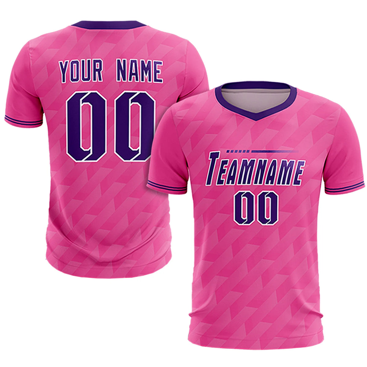 Custom Pink Purple Training Uniform Soccer Sets Jersey