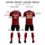 Custom Crimson Black Training Uniform Soccer Sets Jersey