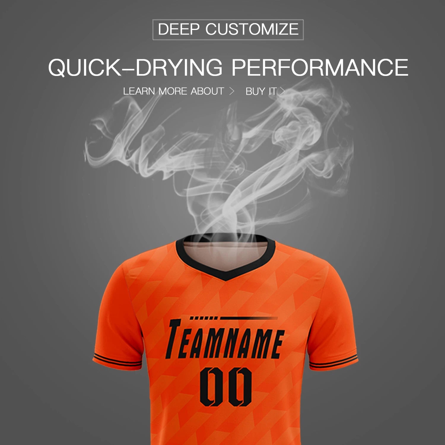 Custom Orange Black Training Uniform Soccer Sets Jersey
