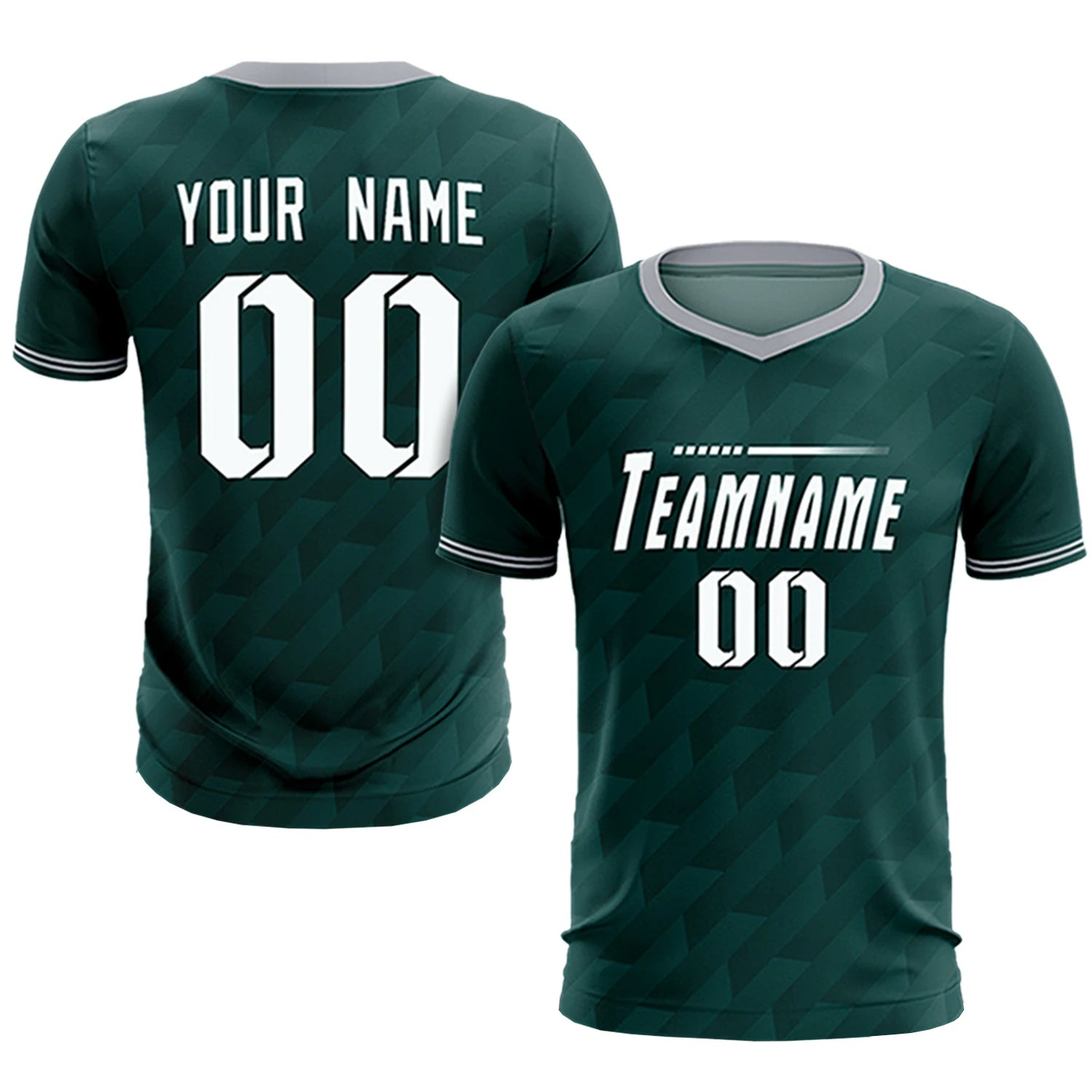 Custom Midnight Green Gray Training Uniform Soccer Sets Jersey
