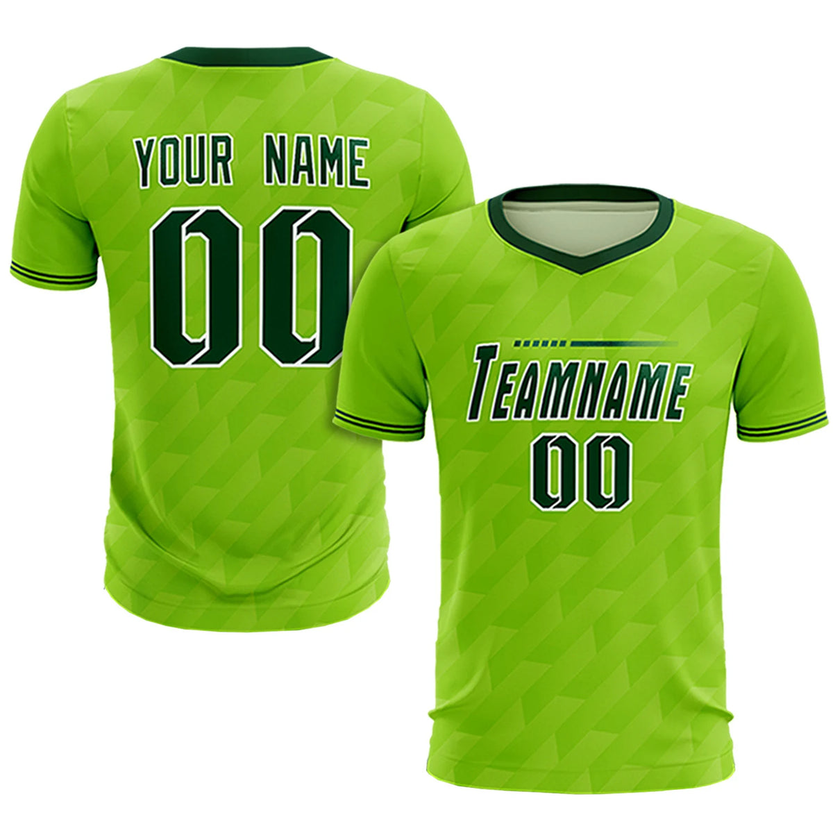 Custom Neon Green Green Training Uniform Soccer Sets Jersey