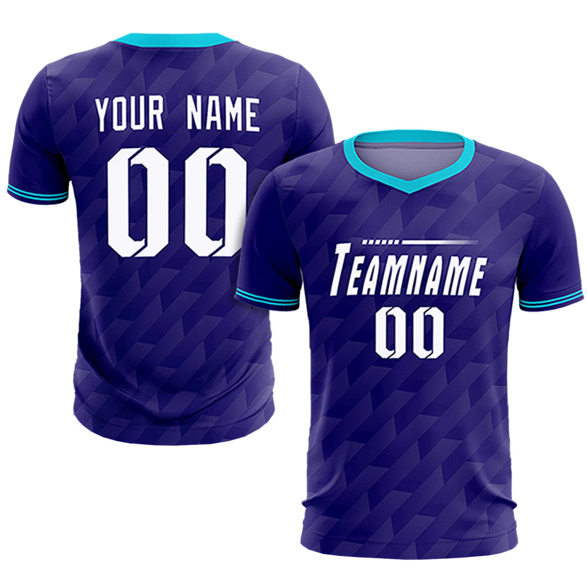 Custom Purple Sky Blue Training Uniform Soccer Sets Jersey
