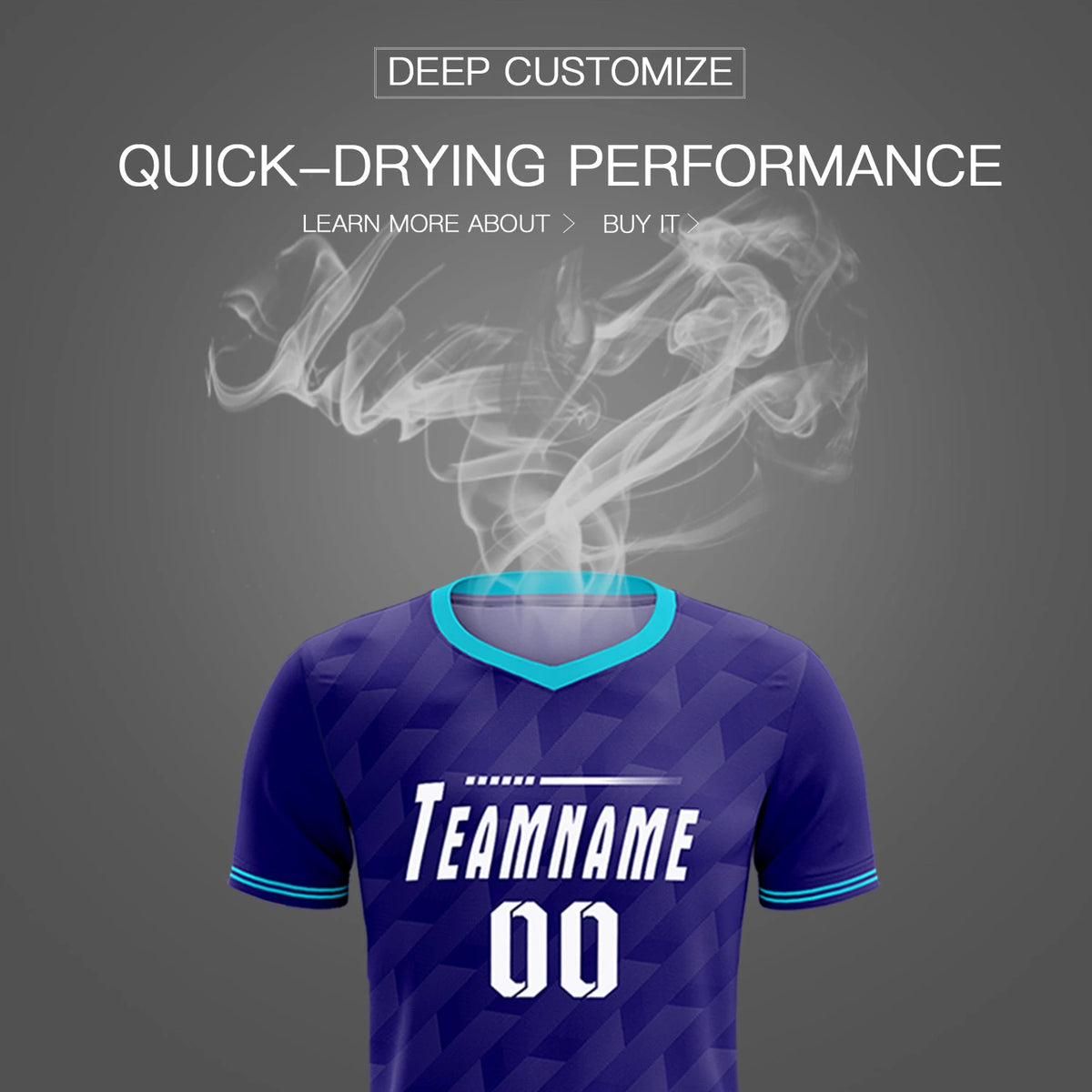 Custom Purple Sky Blue Training Uniform Soccer Sets Jersey