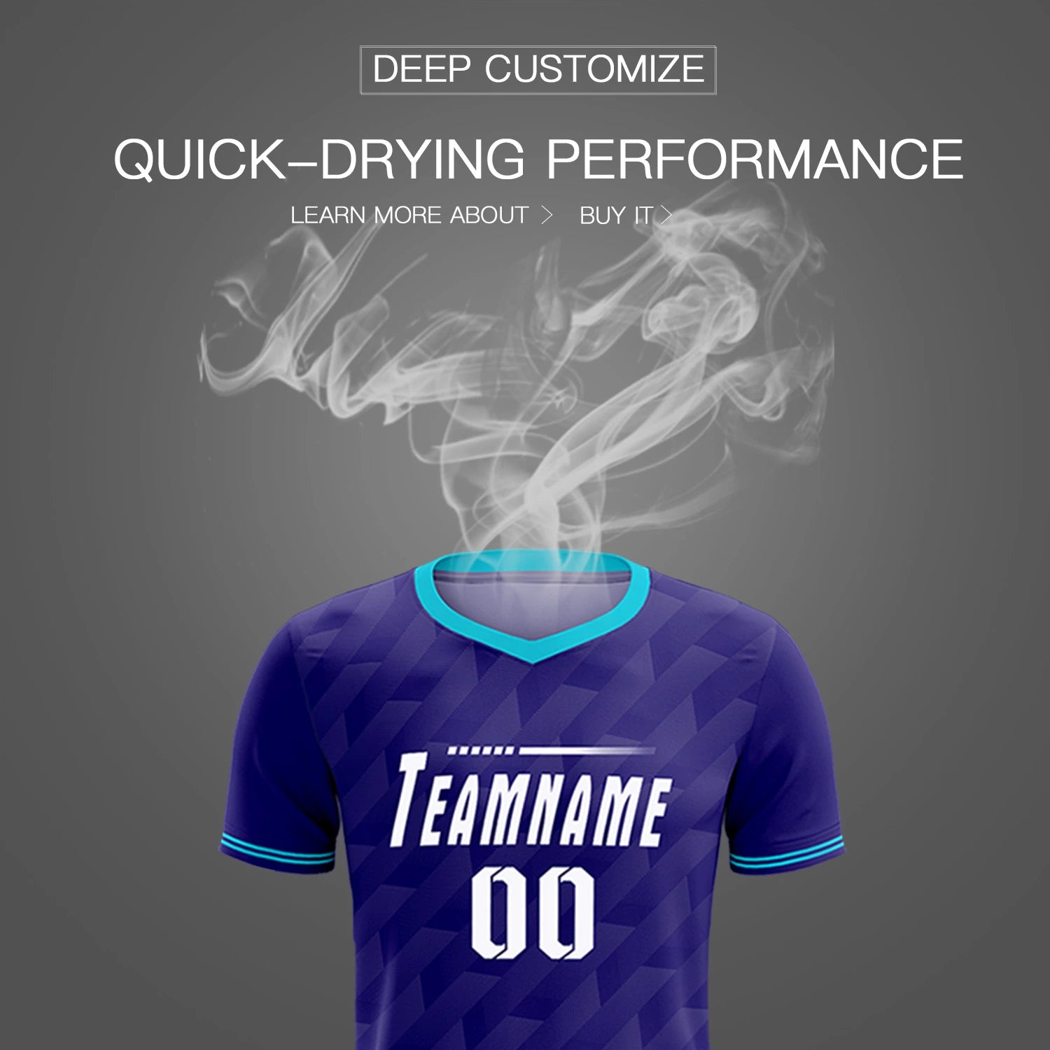 Custom Purple Sky Blue Training Uniform Soccer Sets Jersey