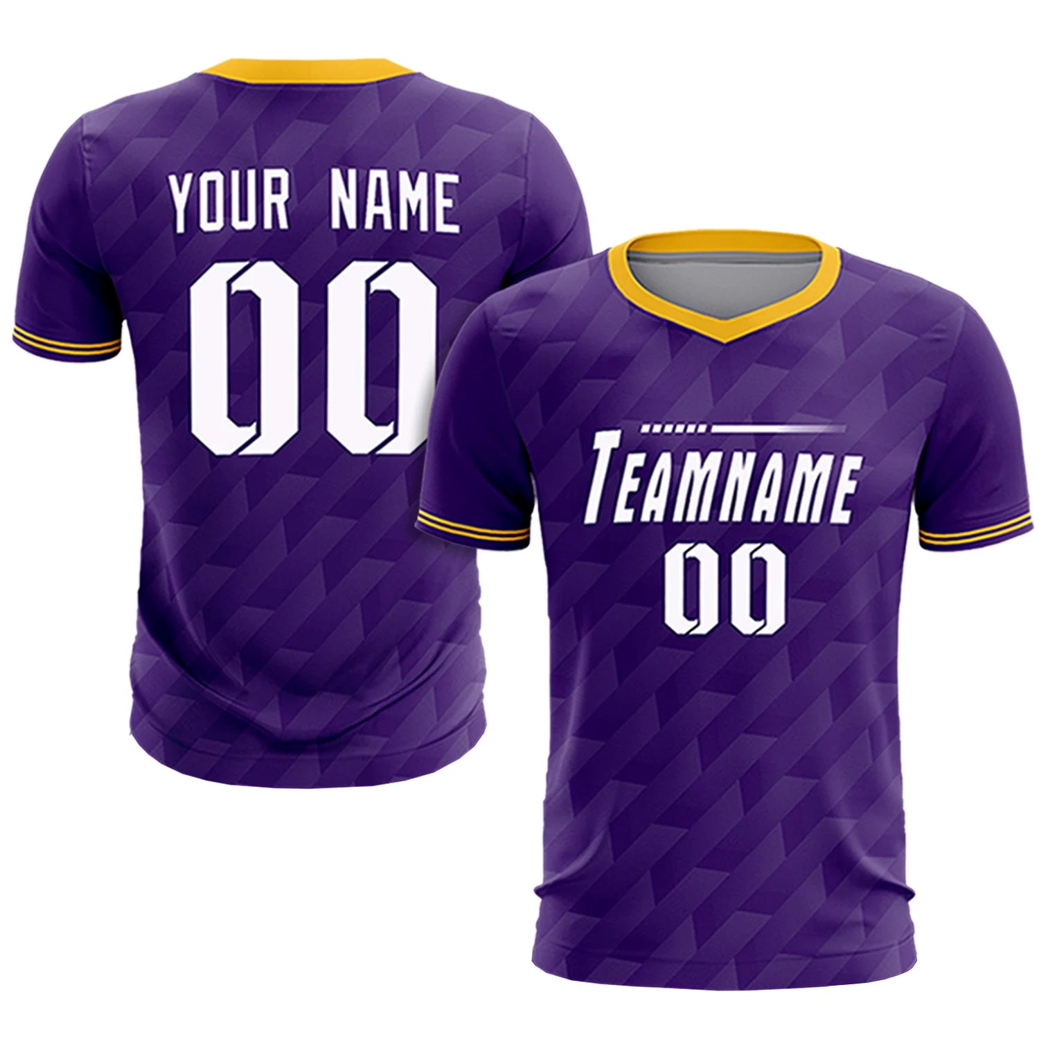 Custom Purple Gold01 Training Uniform Soccer Sets Jersey