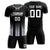 Custom Black Gray Vertical Training Uniform Soccer Sets Jersey