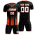 Custom Black Orange Vertical Training Uniform Soccer Sets Jersey