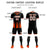 Custom Black Orange Vertical Training Uniform Soccer Sets Jersey