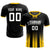 Custom Black Gold01 Vertical Training Uniform Soccer Sets Jersey