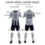 Custom Gray Navy Vertical Training Uniform Soccer Sets Jersey