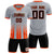 Custom Gray Orange Vertical Training Uniform Soccer Sets Jersey